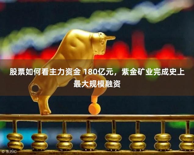 股票如何看主力资金 180亿元，紫金矿业完成史上最大规模融资