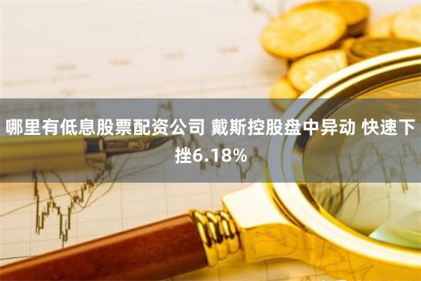 哪里有低息股票配资公司 戴斯控股盘中异动 快速下挫6.18%