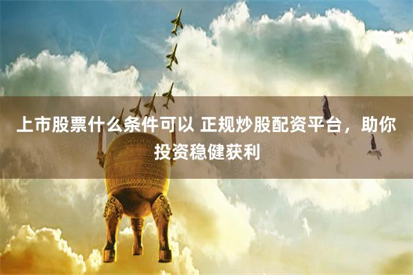 上市股票什么条件可以 正规炒股配资平台，助你投资稳健获利